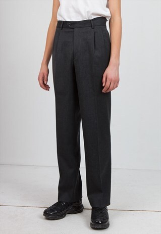 VINTAGE GREY WOOLMARK TROUSERS BOTTOMS