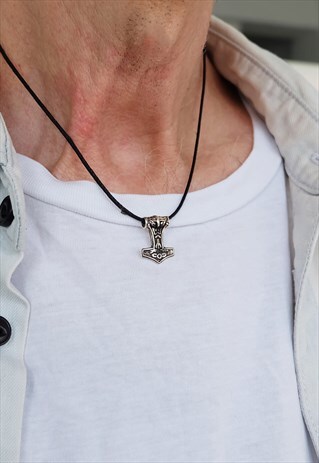 BLACK THOR CORD NECKLACE
