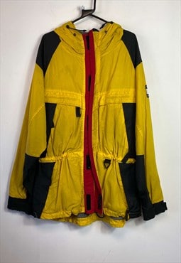 Vintage Yellow Fleece Lined Jacket Large 90s