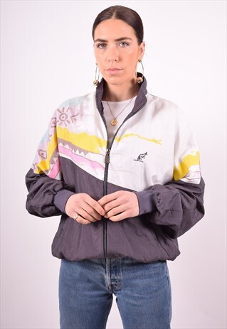 AUSTRALIAN WOMENS VINTAGE TRACKSUIT TOP JACKET XXL MULTI 90'