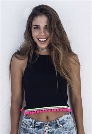 PINK NEON CROPTOP