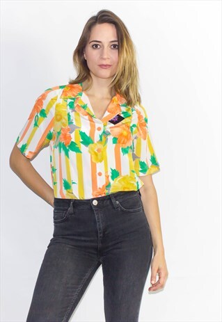 VINTAGE 90'S FLORAL PRINT SHIRT