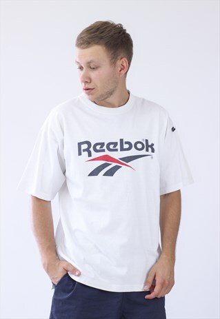 VINTAGE MENS REEBOK BIG LOGO T-SHIRT