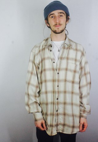 VINTAGE CHECK FLANNEL SHIRT