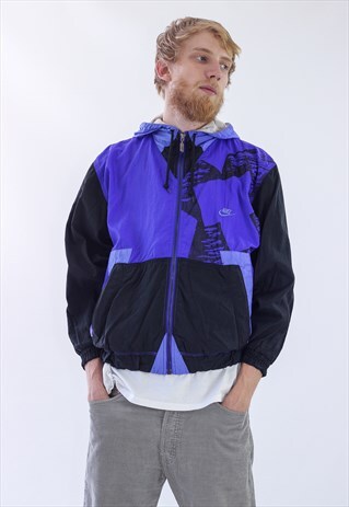 RARE 90S VINTAGE MENS NIKE LOGO WINDBREAKER JACKET