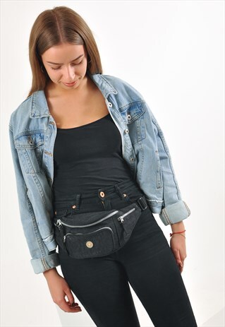 VINTAGE 90'S BUM BAG IN BLACK