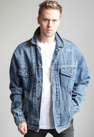 VINTAGE DENIM SHERPA JACKET