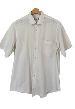 White vintage Burberry shirt for men. Size L.