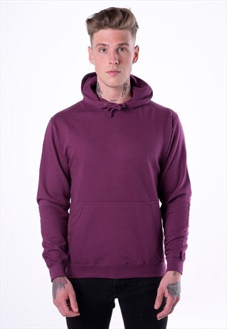 ESSENTIAL BLANK PULLOVER HOODY - PLUM PURPLE