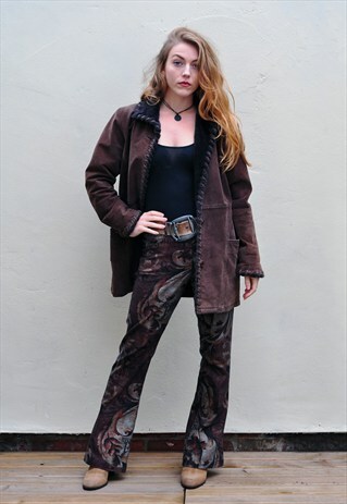 VINTAGE '90S BROWN LEATHER SUEDE JACKET