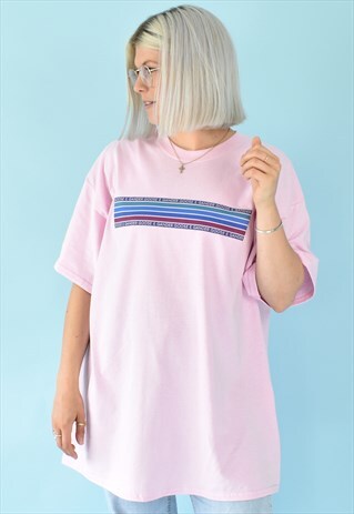 G&G UNISEX BABY PINK CHUNKY RAINBOW S/S TEE