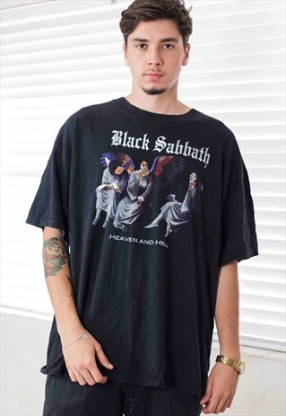 VINTAGE BLACK SABBATH TOUR T-SHIRT LOGO 90S 2XL 9.6