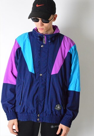VINTAGE 90S COLOUR BLOCK SHELL JACKET