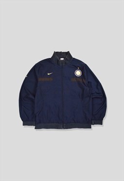 Vintage 00s Nike Inter Milan Football Track Jacket in Navy