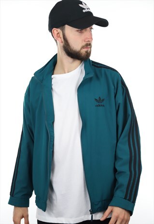 VINTAGE 80S ADIDAS WINDBREAKER JACKET GREEN