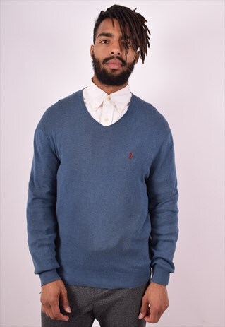 POLO RALPH LAUREN MENS VINTAGE JUMPER SWEATER MEDIUM 90S
