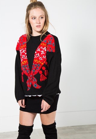 ON SALE VINTAGE 80S CLASSIC KNITWEAR JUMPER/ S0132