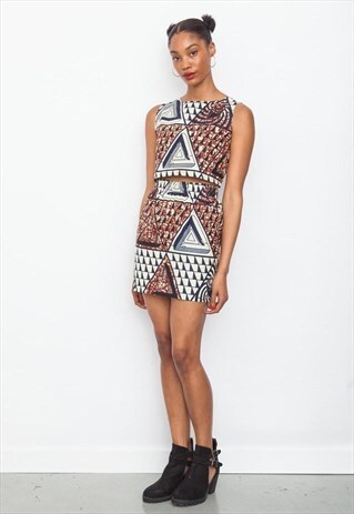 AFRICAN WAX PRINT MATCHING TWO PIECE SKIRT & TOP CO-ORD
