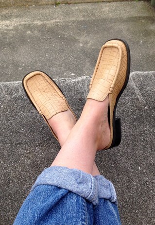 VINTAGE 90S MOCK CROC MULES
