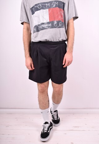 SERGIO TACCHINI MENS VINTAGE SHORTS W36 BLACK 90'S
