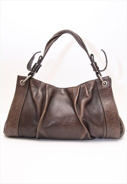 Furla Brown Leather Shoulder  Handbag