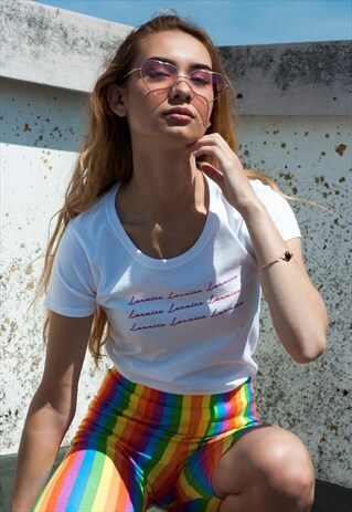 LARNIES LARNIES LARNIES WHITE T-SHIRT