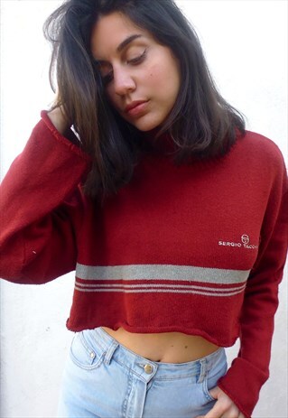 SERGIO TACCHINI 90'S CROP JUMPER