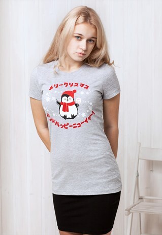 CHRISTMAS XMAS JAPANESE T SHIRT TOP KAWAII CUTE NEW YEAR