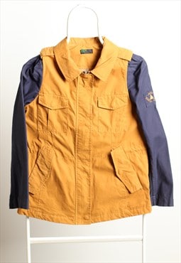 Vintage Benetton Cotton Jacket Blazer Navy Mustard