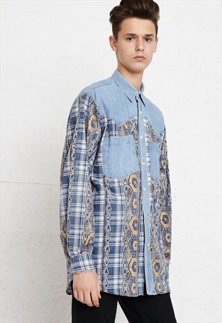 VINTAGE BLUE LONG SLEEVE SHIRT