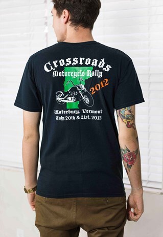 VINTAGE BIKER RALLY 2012 T-SHIRT LOGO 90S M 6.8