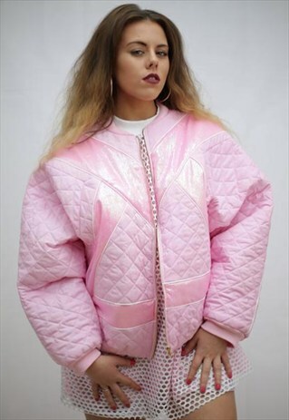 ALL BABY PINK BOMBER JACKET