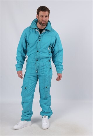 VINTAGE MDC FULL SKI SUIT SNOW SPORTS UK S 36 - 38" (EDL)