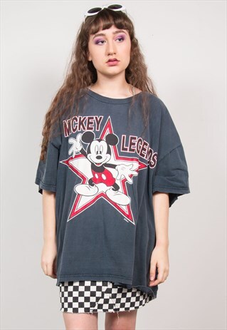 MICKEY MOUSE VINTAGE 90'S GREY T-SHIRT