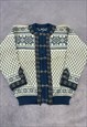 VINTAGE DALE OF NORWAY KNITTED CARDIGAN PATTERNED SWEATER