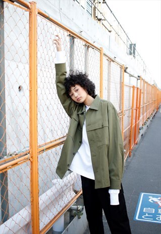 SHIRT JACKET MILITARY GREEN