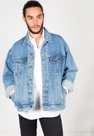 VINTAGE 80'S LEE PATCHED DENIM JACKET / S0090