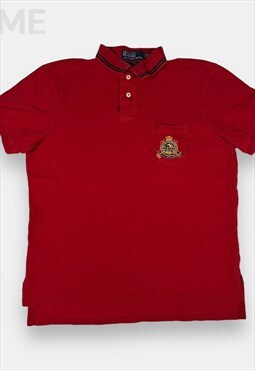 Polo Ralph Lauren vintage red polo t shirt size L