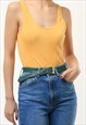 80S VINTAGE VTG RARE YELLOW SHORT BEACHWEAR SWIMSUIT 3858
