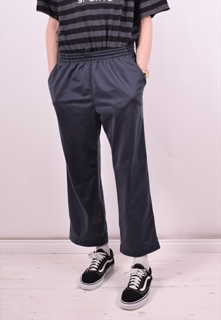 DIADORA MENS VINTAGE TRACKSUIT TROUSERS W40 L25 GREY 90'S