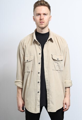 VINTAGE CORDUROY SHIRT BEIGE
