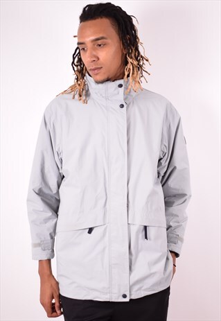 K-WAY MENS VINTAGE JACKET XXL GREY 90S