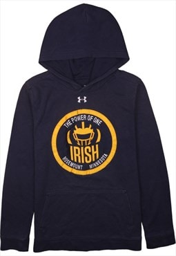 Under Armour 90's Irish Pullover Hoodie XLarge Navy Blue