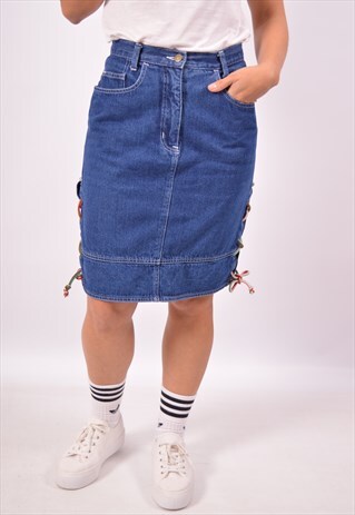 VINTAGE MOSCHINO DENIM SKIRT BLUE