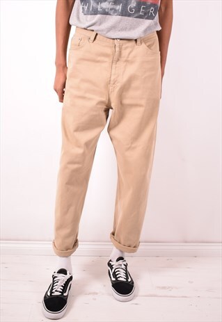 CALVIN KLEIN MENS VINTAGE JEANS W38 L30 KHAKI 90S