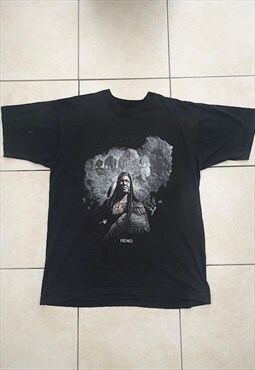 Vintage fruit of the loom 1990s black native T-shirt large 