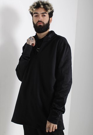 VINTAGE CARHARTT 1/4 ZIP SWEATSHIRT BLACK