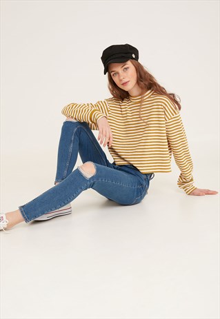 STRIPED CREW NECK T-SHIRT