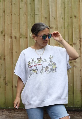 VINTAGE 1990S LOONEY TUNES SWEATSHIRT IN GREY