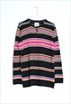 Y2K Colourful Striped Hippie Style Lightweight Jumper